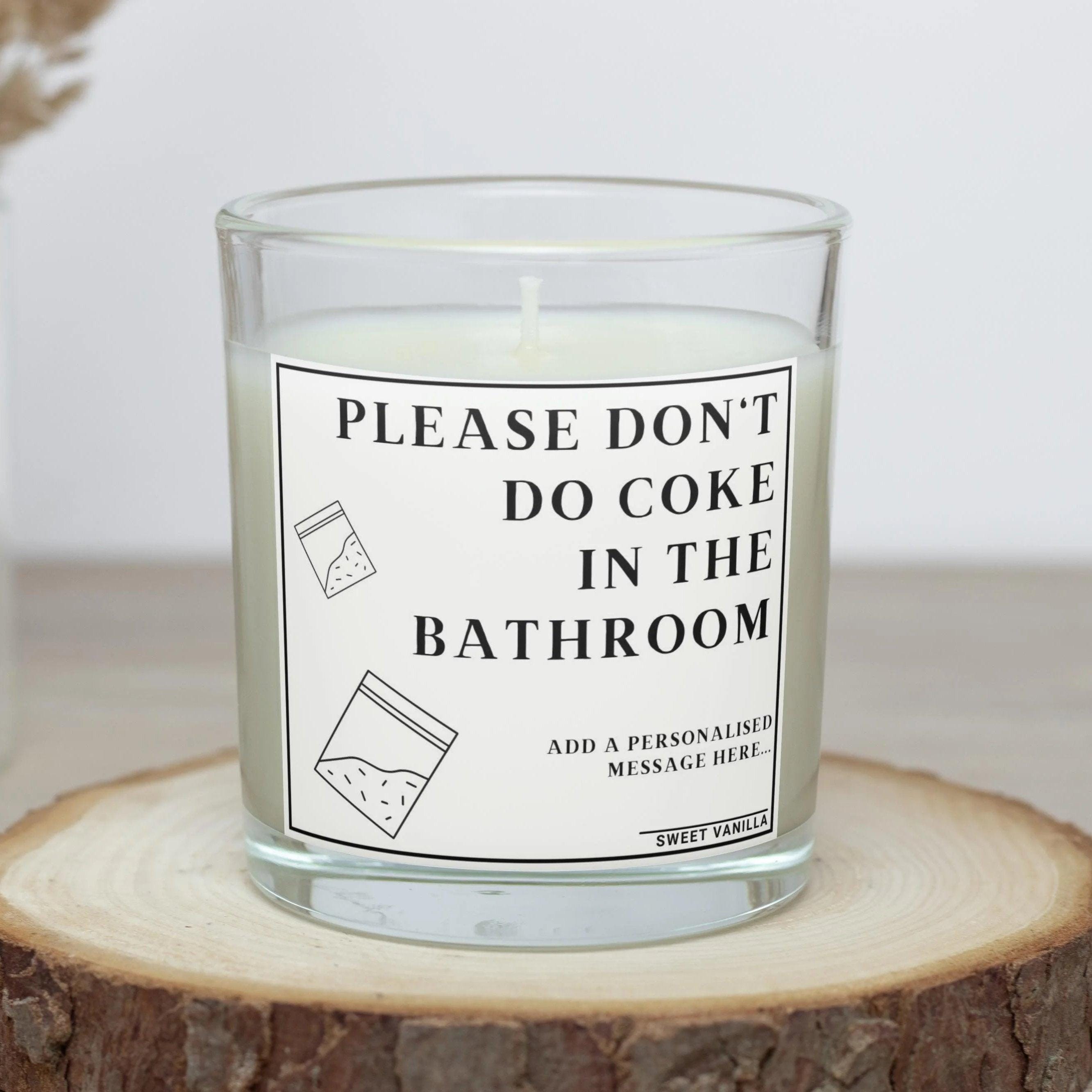 Funny Novelty Cocaine Personalised Candle | Funny House Party | Novelty Drugs Humour | Party Decoration | Joke Party Gift | Funny Cocaine Etsy