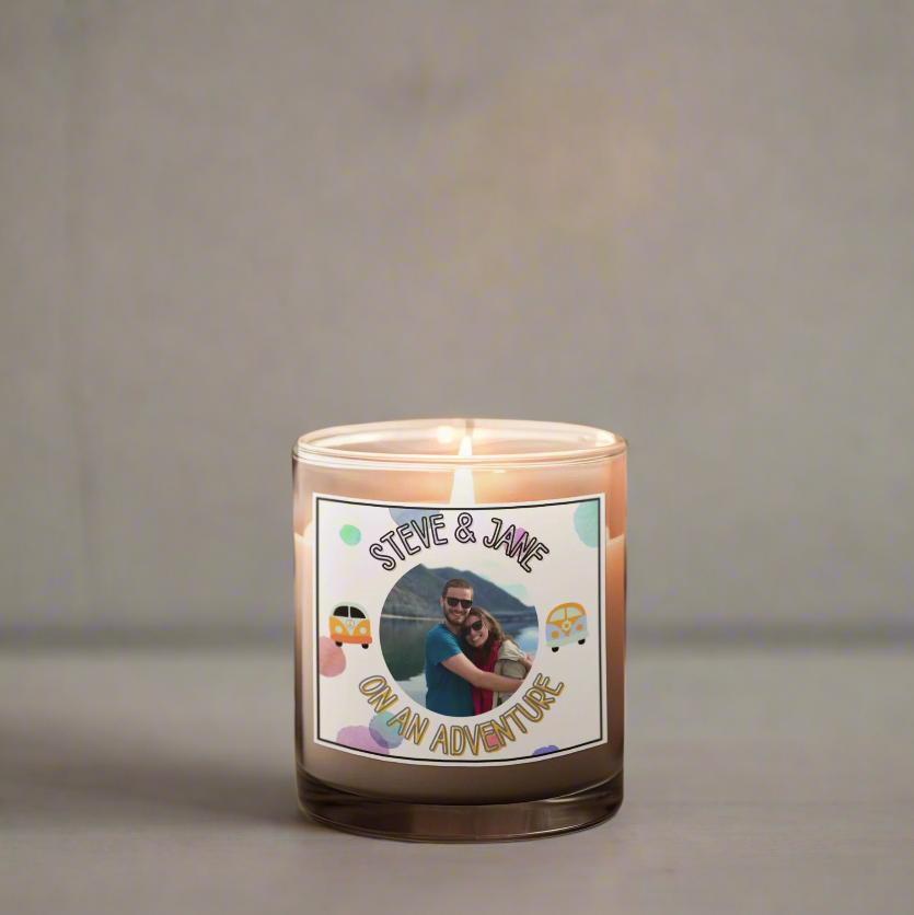 On An Adventure Motorhome Personalised Photo Candle | Vanlife Gift | Campervan Decor | Motorhome Gift | Vanlife Essentials | Van Decoration Etsy