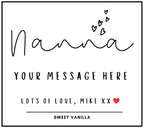 Nanna Heart Message Personalised Candle Gift | Nanna Message Gift | Gift for Nan | Nanna Birthday | Nanna Christmas | Grandma Gifts | Nanna Etsy