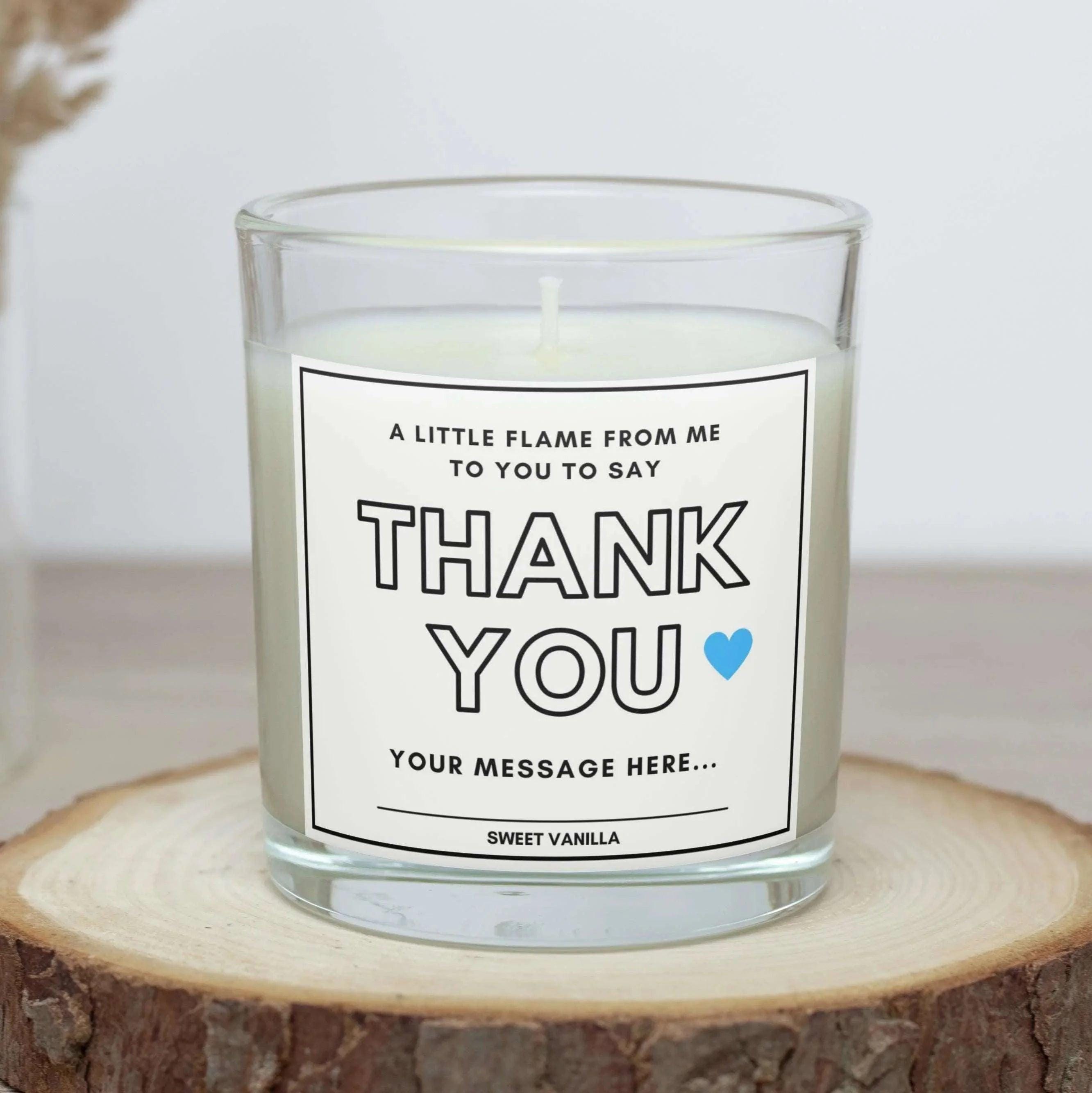 Thank You Gift for Him | Personalised Thank You Candle for Him | Male Thank You Candle Gift | Custom Thank You Candle | Appreciation Candle Etsy