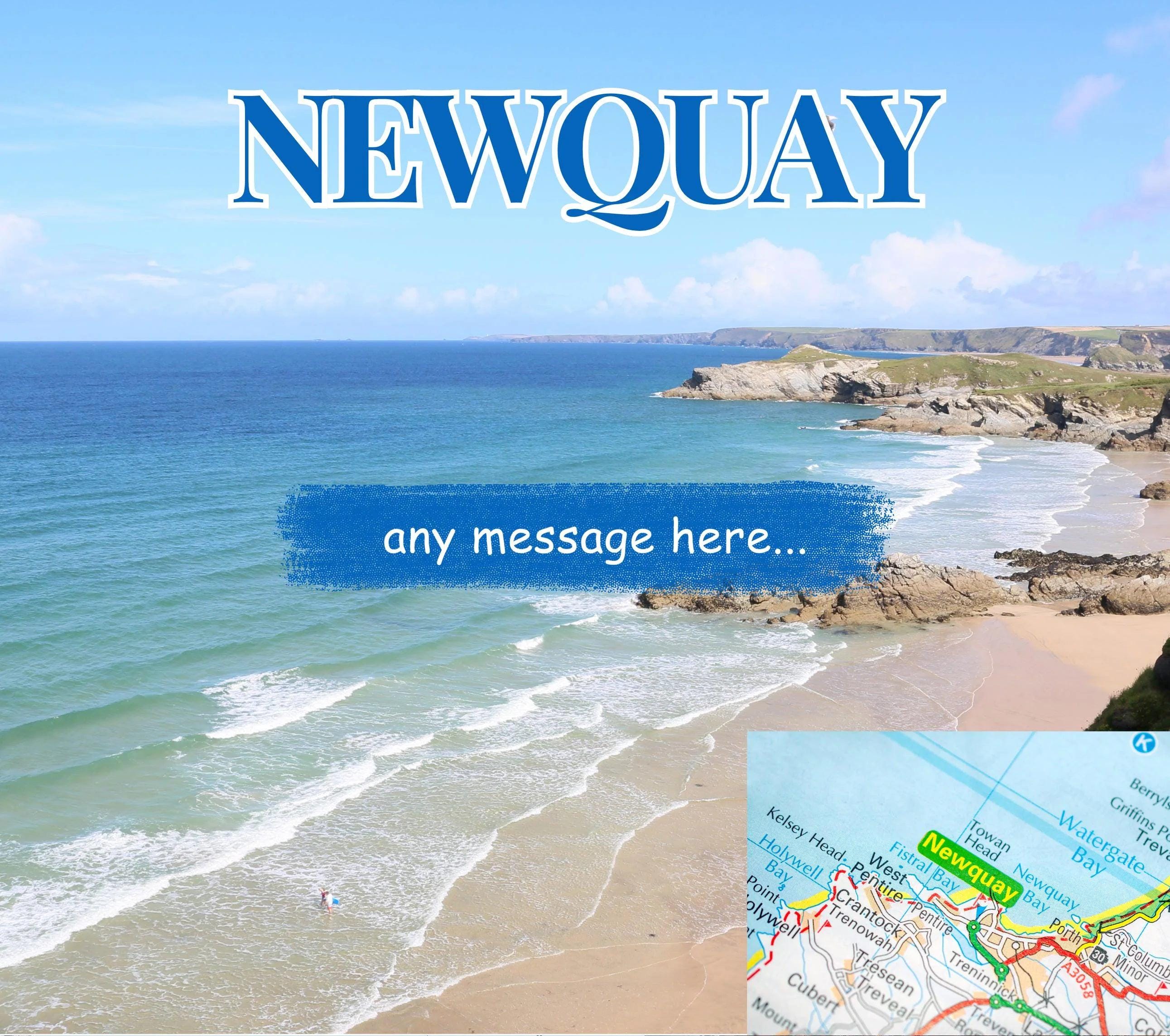 Newquay Personalised Candle | Newquay Candle Gift | Newquay Home Decor | Newquay Message Gift | Newquay Holiday Gift | Newquay Keepsake Etsy