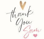 Thank You Heart Personalised Candle | Thank You Gift | Any Name Candle | Thank You | Soy Wax Candle | Thank You Gift for any Occasion Etsy