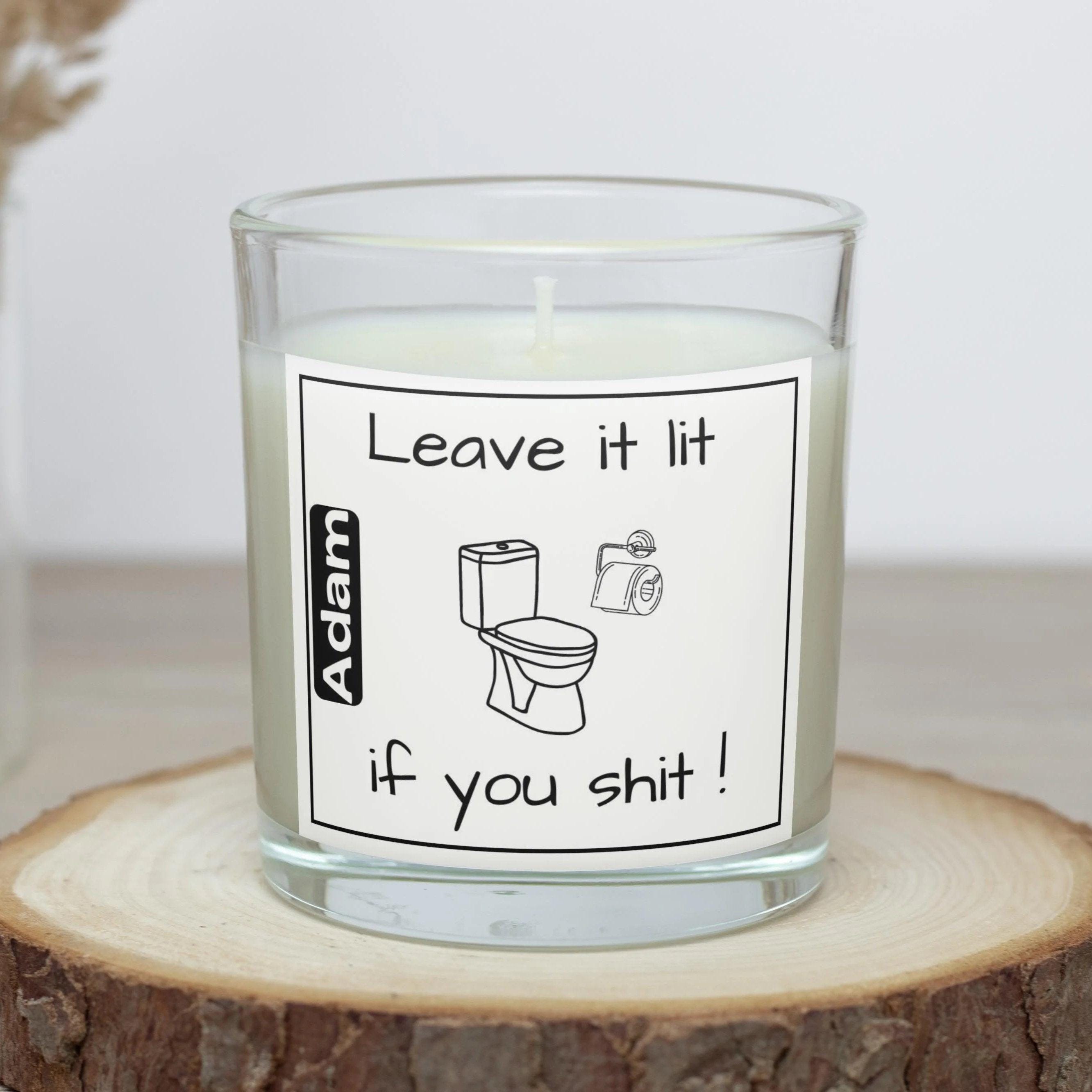 Toilet Joke Personalised Candle | Funny Candle | Novelty Joke Gift | Family Banter | Housemate Gifts | Brother Gift | Bathroom Smell Joke Etsy