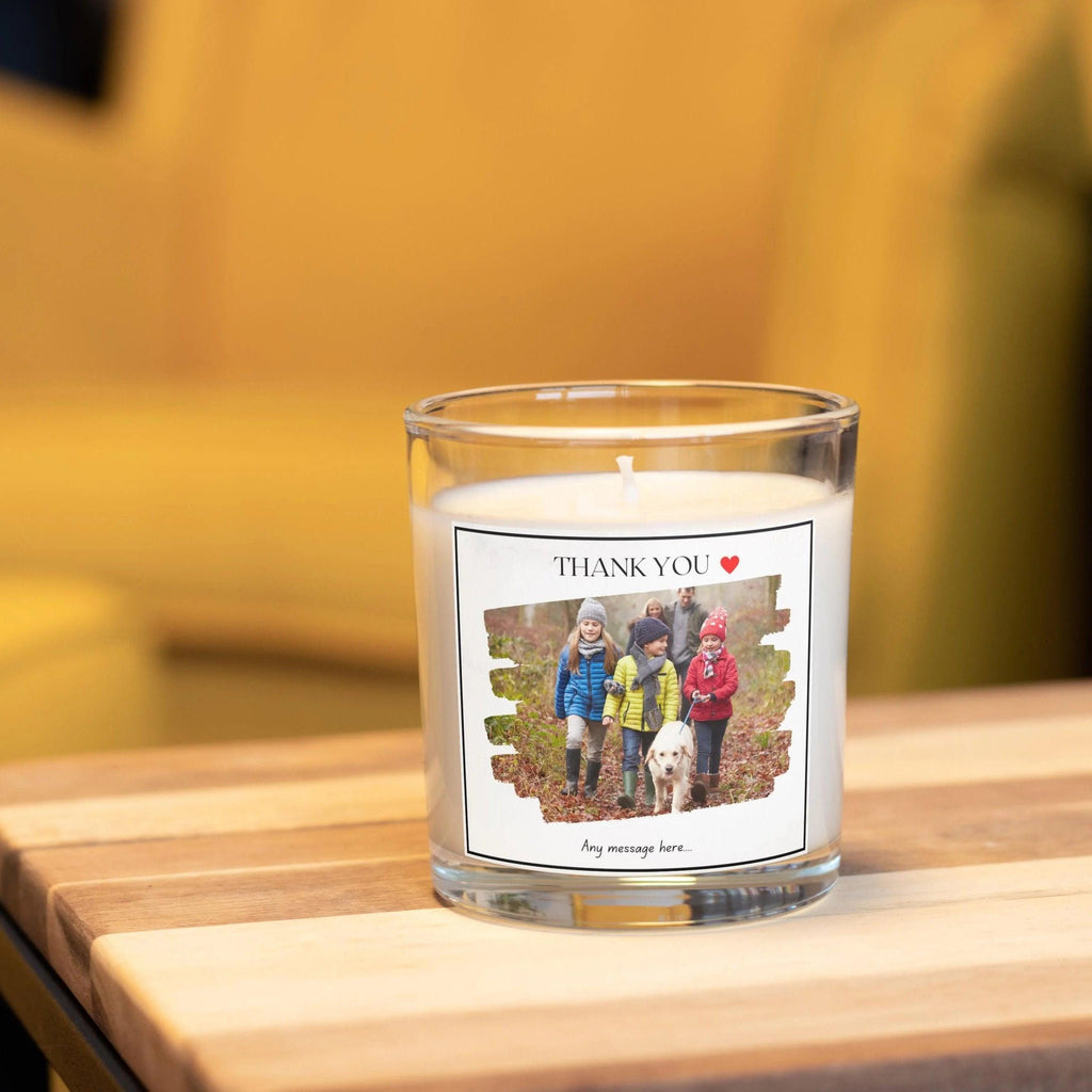 Photo Thank You Message Gift | Personalised Thank You Candle | Thank You Photo Message Gift | Any Photo Thank You Candle | Thank You Photo Etsy