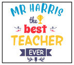 Best Teacher Name Personalised Candle | Best teacher Ever Candle Gift | End of Term Teacher | Trophy Teacher Gift | Personalised School Gift Etsy