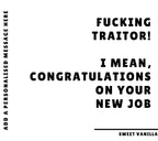 Funny New Job Personalised Candle Gift | Work Friend Leaving Gift | Funny Work Friend | New Job Candle | Colleague Leaving Gift Message Gift Etsy