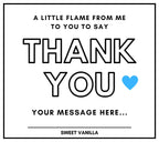 Thank You Gift for Him | Personalised Thank You Candle for Him | Male Thank You Candle Gift | Custom Thank You Candle | Appreciation Candle Etsy