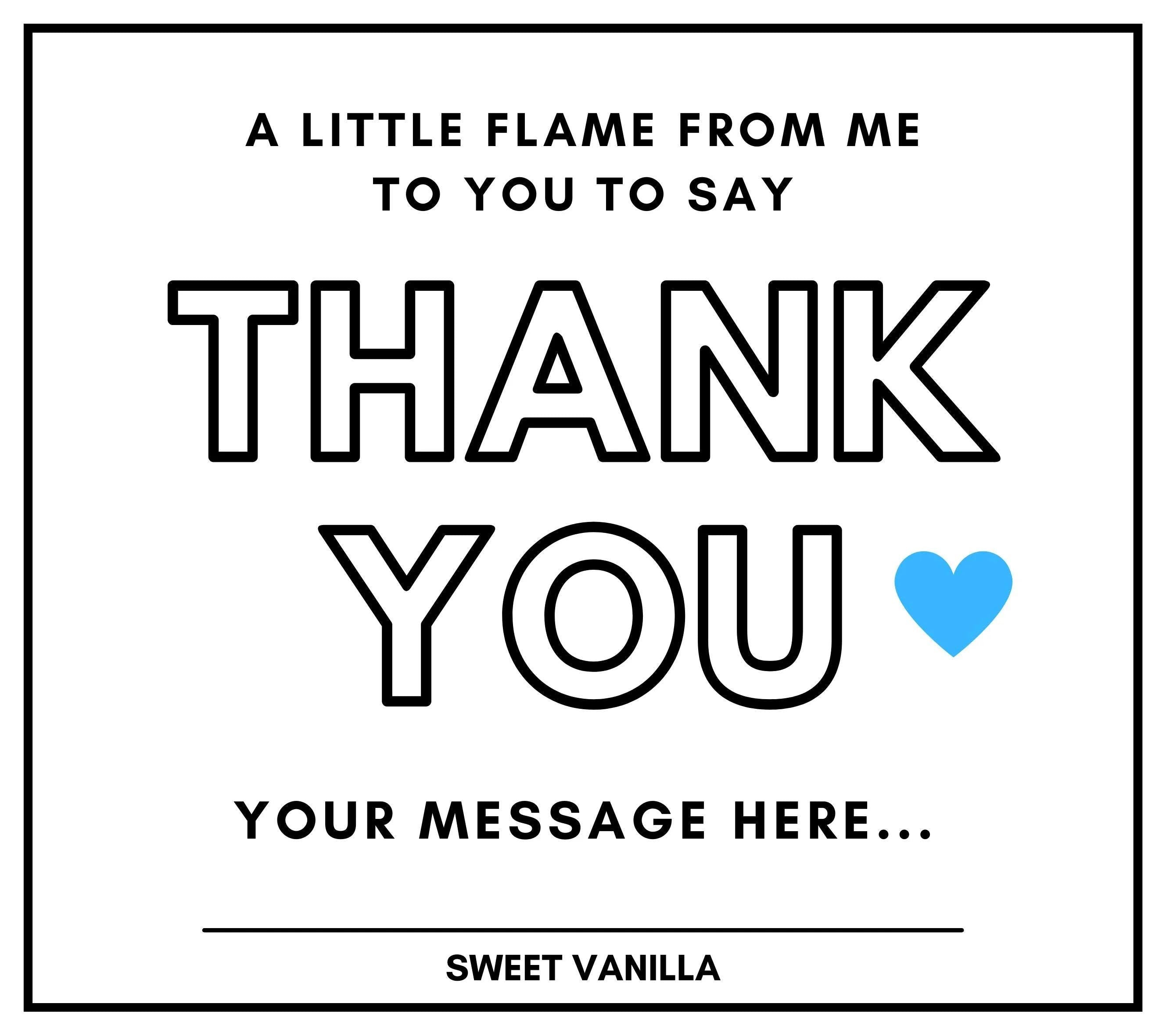 Thank You Gift for Him | Personalised Thank You Candle for Him | Male Thank You Candle Gift | Custom Thank You Candle | Appreciation Candle Etsy