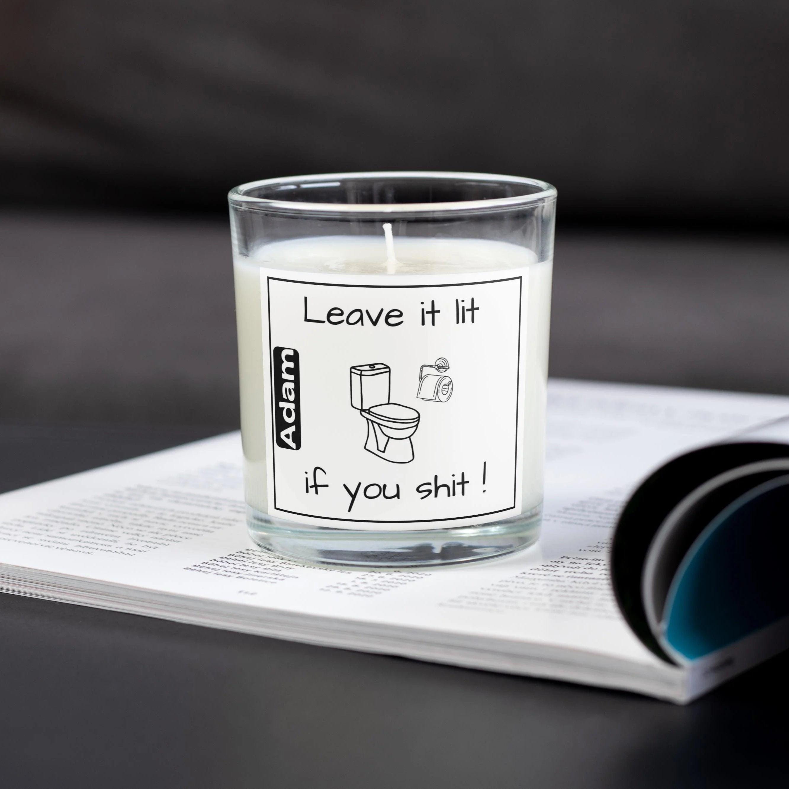 Toilet Joke Personalised Candle | Funny Candle | Novelty Joke Gift | Family Banter | Housemate Gifts | Brother Gift | Bathroom Smell Joke Etsy
