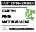 Fart Extinguisher Name Personalised Candle | Funny Fart Candle | Funny Fart Joke | Smelly Dog Fart Joke | Novelty Fart Personalised Candle Etsy