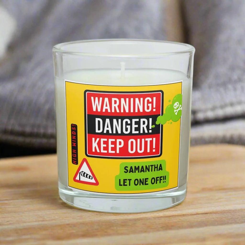 Fart Warning Danger Candle | Funny Candle | Funny Fart Gift | Smelly Dog Fart Joke | Novelty Toilet Joke Gift | Dad Joke | Teenager Fart Etsy