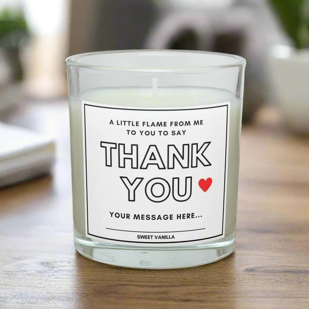 From Me To You Thank You Candle | Gift for Her | Appreciation Gift | Me to You Thank You | Thank You Heart Gift | Best Thank You Candle Gift Etsy