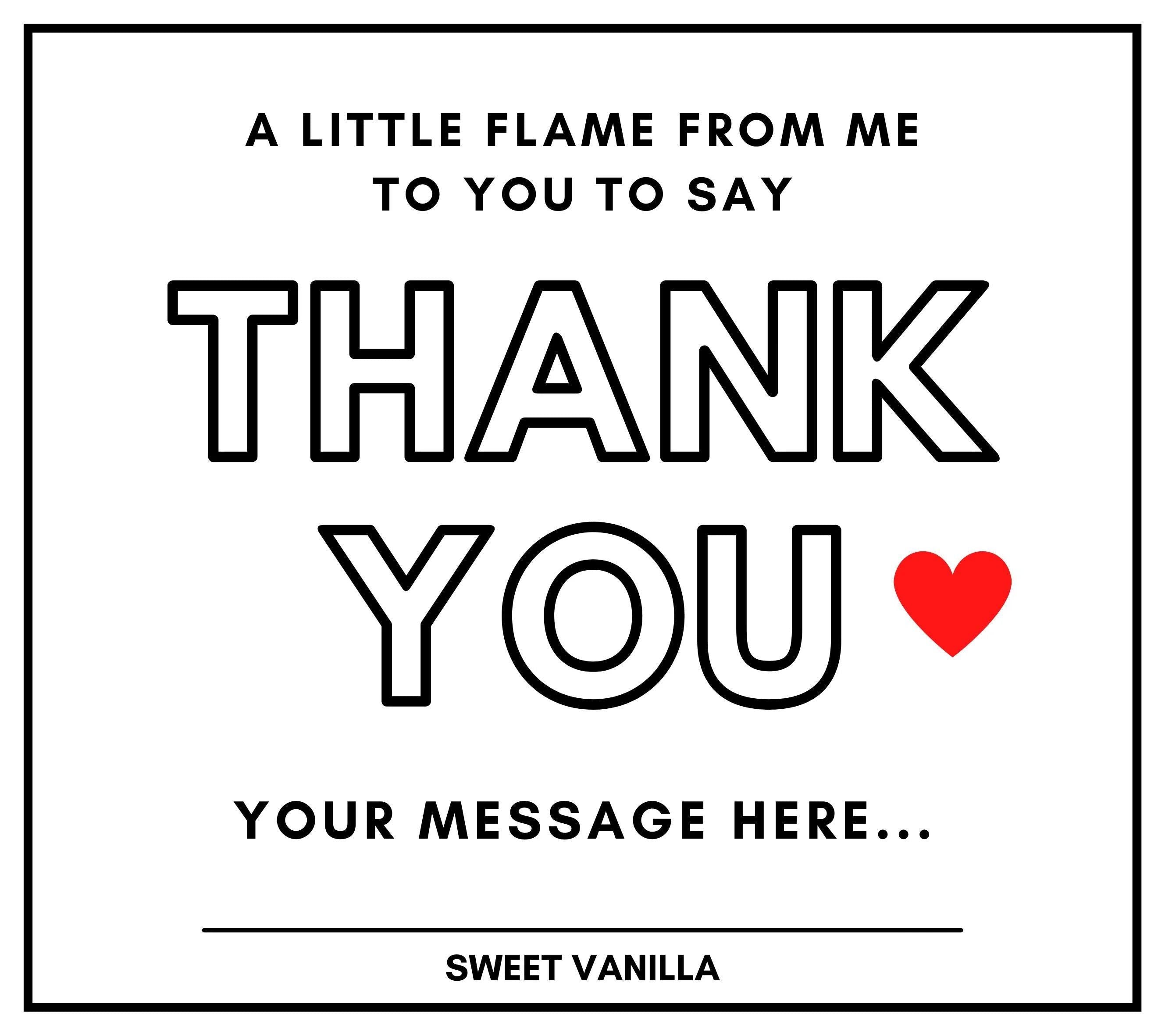 From Me To You Thank You Candle | Gift for Her | Appreciation Gift | Me to You Thank You | Thank You Heart Gift | Best Thank You Candle Gift Etsy