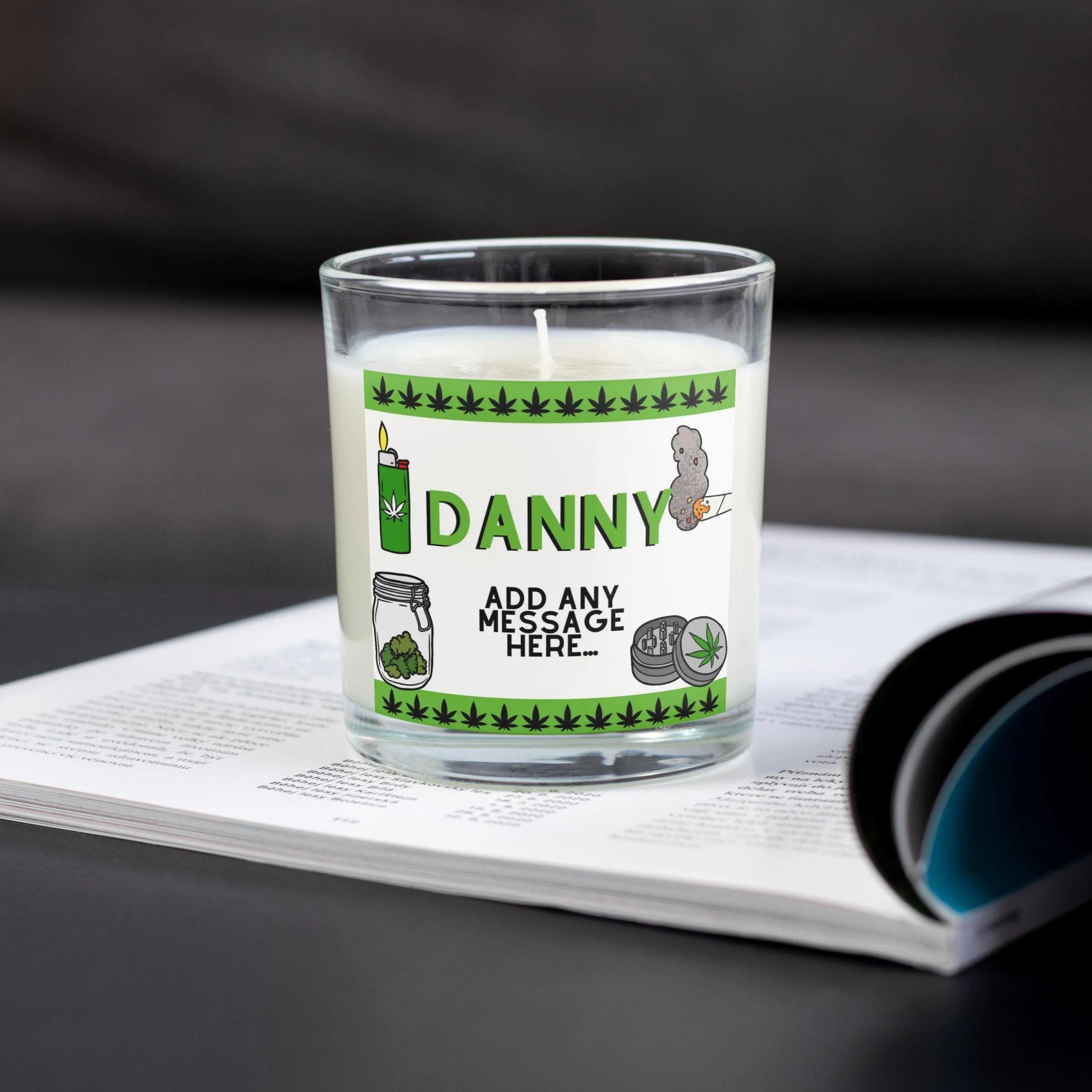 Cannabis Themed Personalised Candle | Weed Smoker gifts | Cannabis 420 Candle | Smoking Weed Gift | Cannabis Funny Candle | Stoner Present Etsy