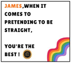 Pretending to be Straight Personalised Candle | Funny Gay Gift for Straight Friend | Novelty Secret Santa | Funny Birthday Gifts | Joke Gay Etsy