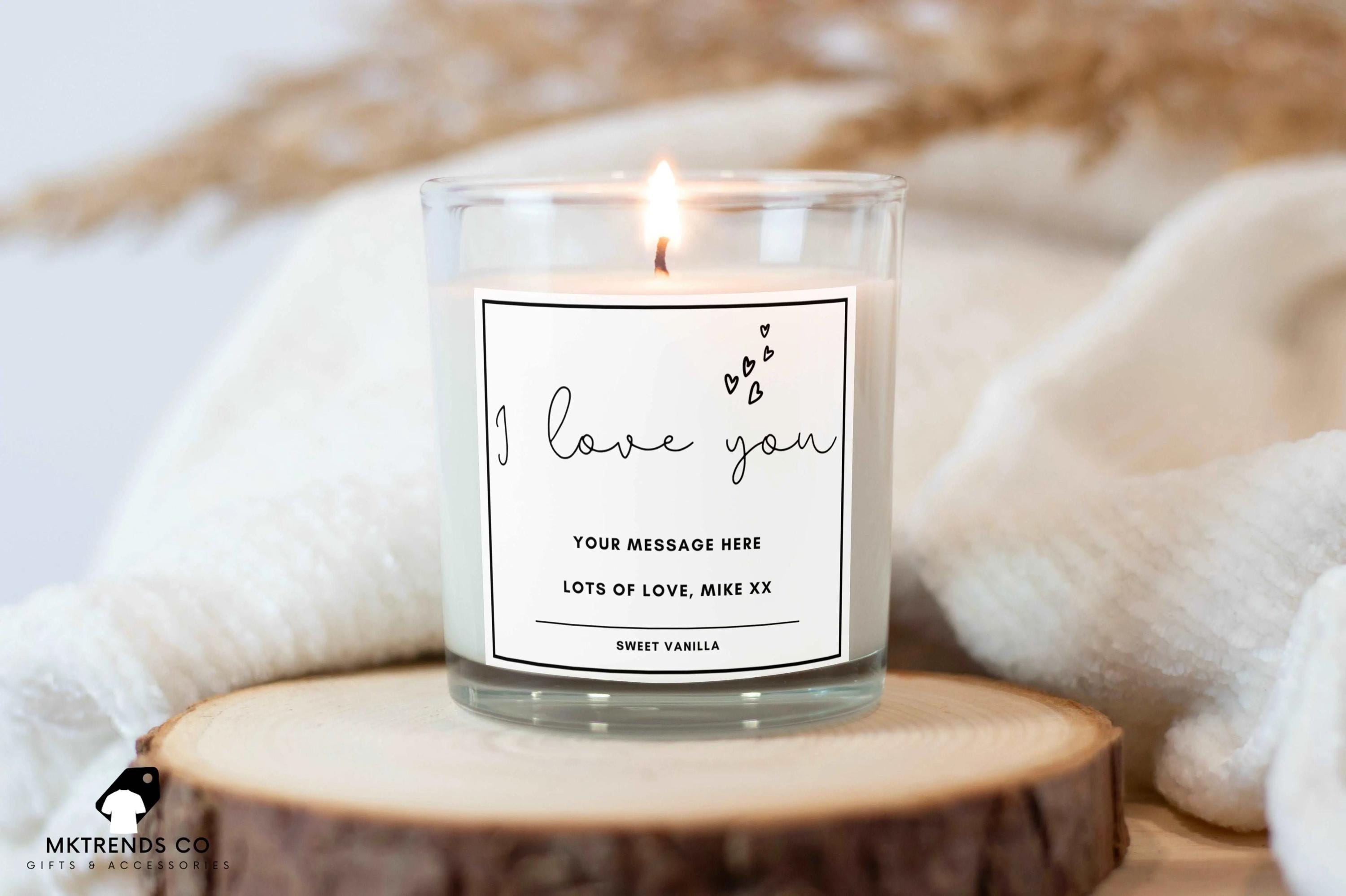 Personalised I Love You Hearts Candle Gifts for Girlfriend, Gifts For Wife, Relationship Gifts for Couples, Soulmate Gifts Christmas Etsy