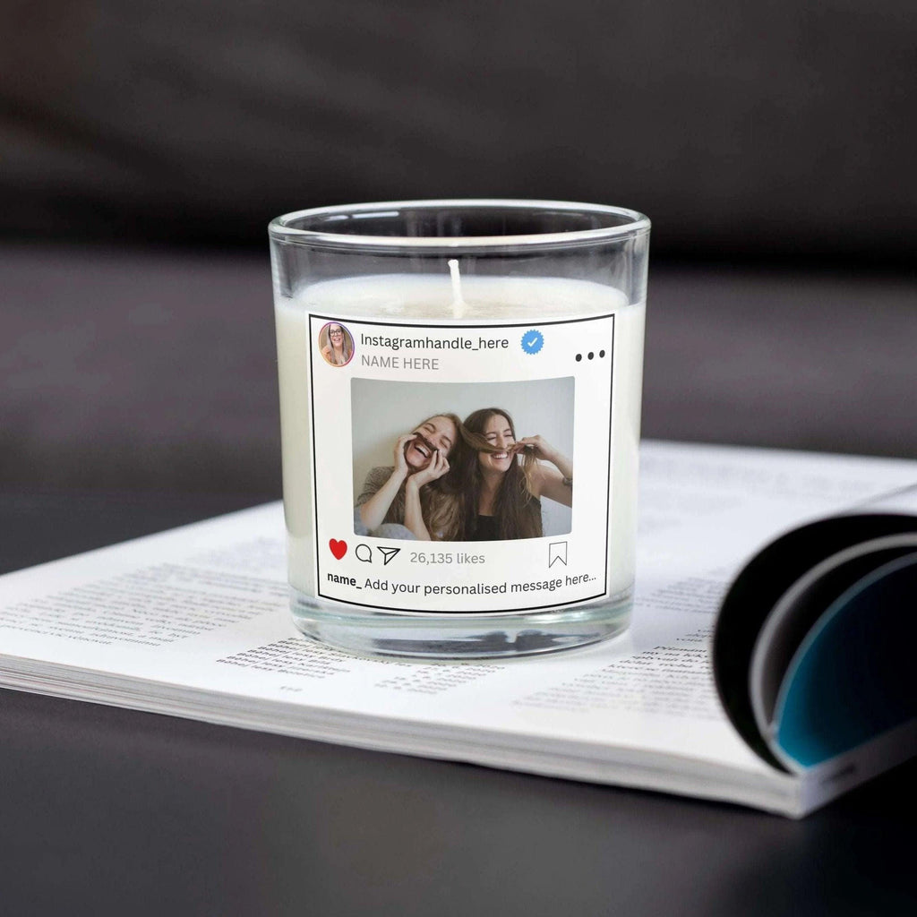 Instagram Post Personalised Candle | Instagram Lover Photo Gift | Gift for Instagram | Instagram Photo Candle | Photo Message Candle Gift Etsy