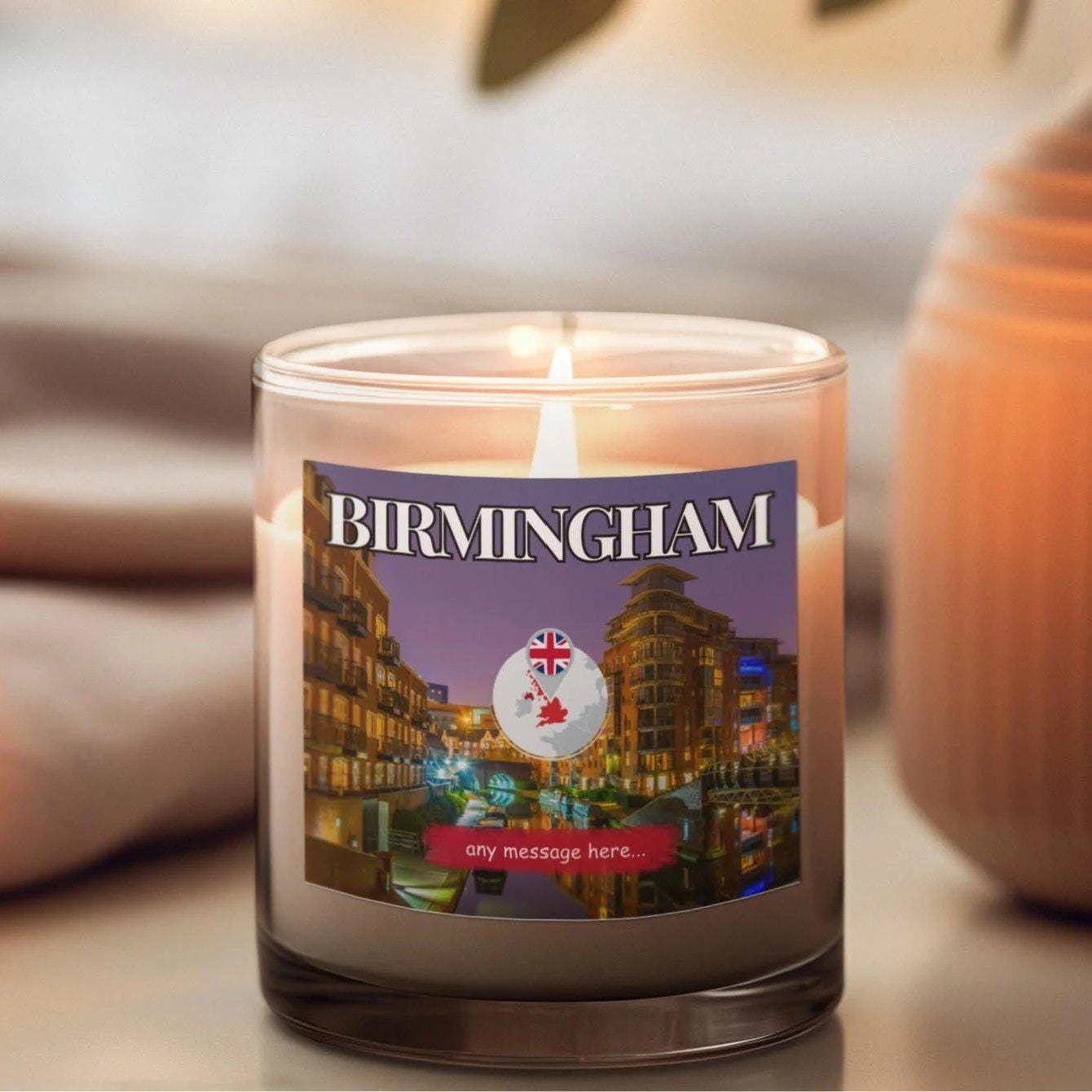 Birmingham Personalised Candle | Birmingham City Gift | Brummie Message Gift | Birmingham Holiday Candle | Birmingham Travel Candle Gift Etsy