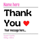 Thank You Name Personalised Candle | Gift for Her | Best Thank You Gift | Thank you with Love Candle | Appreciation Gift | Any Message Gifts Etsy