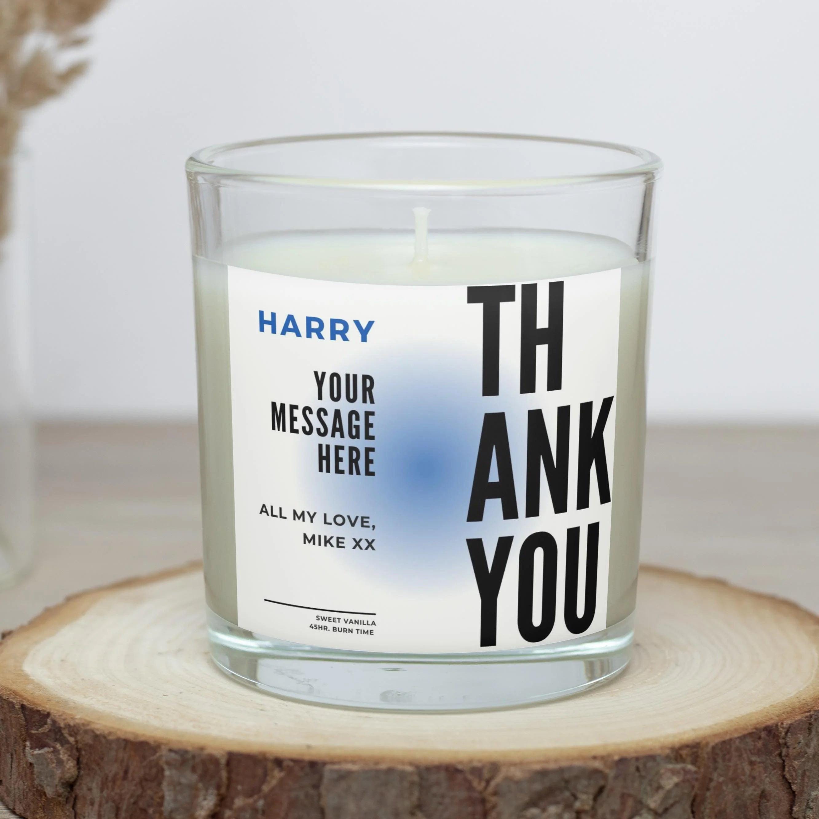 Thank You Gift for Him | Thank You Candle Gift | Thank You Gift for Him | Masculine Thank You Present | Son | Dad | Brother | Thank You Gift Etsy