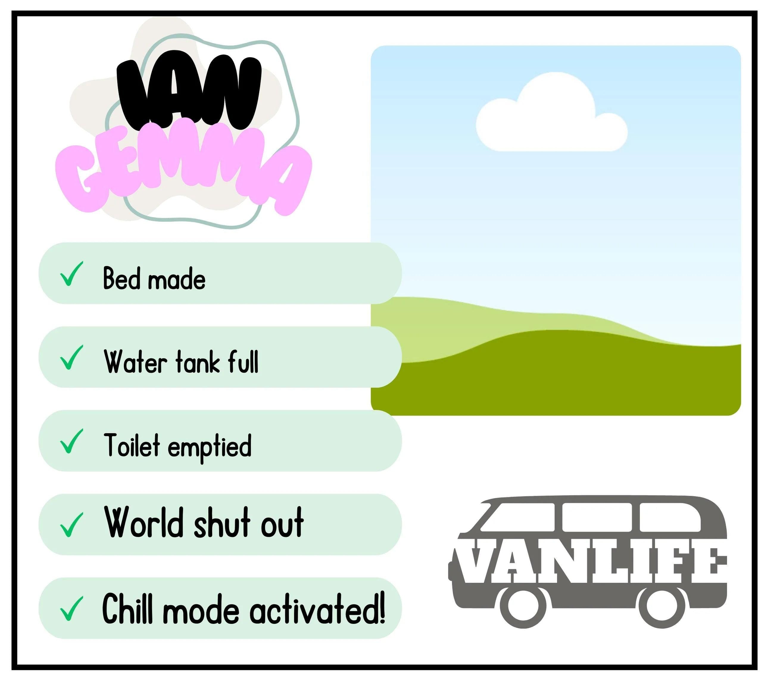 Motorhome Checklist Personalised Photo Candle | Vanlife gift | Campervan Gift | Motor homing | Motorhome decoration | Vanlife Travel candle Etsy