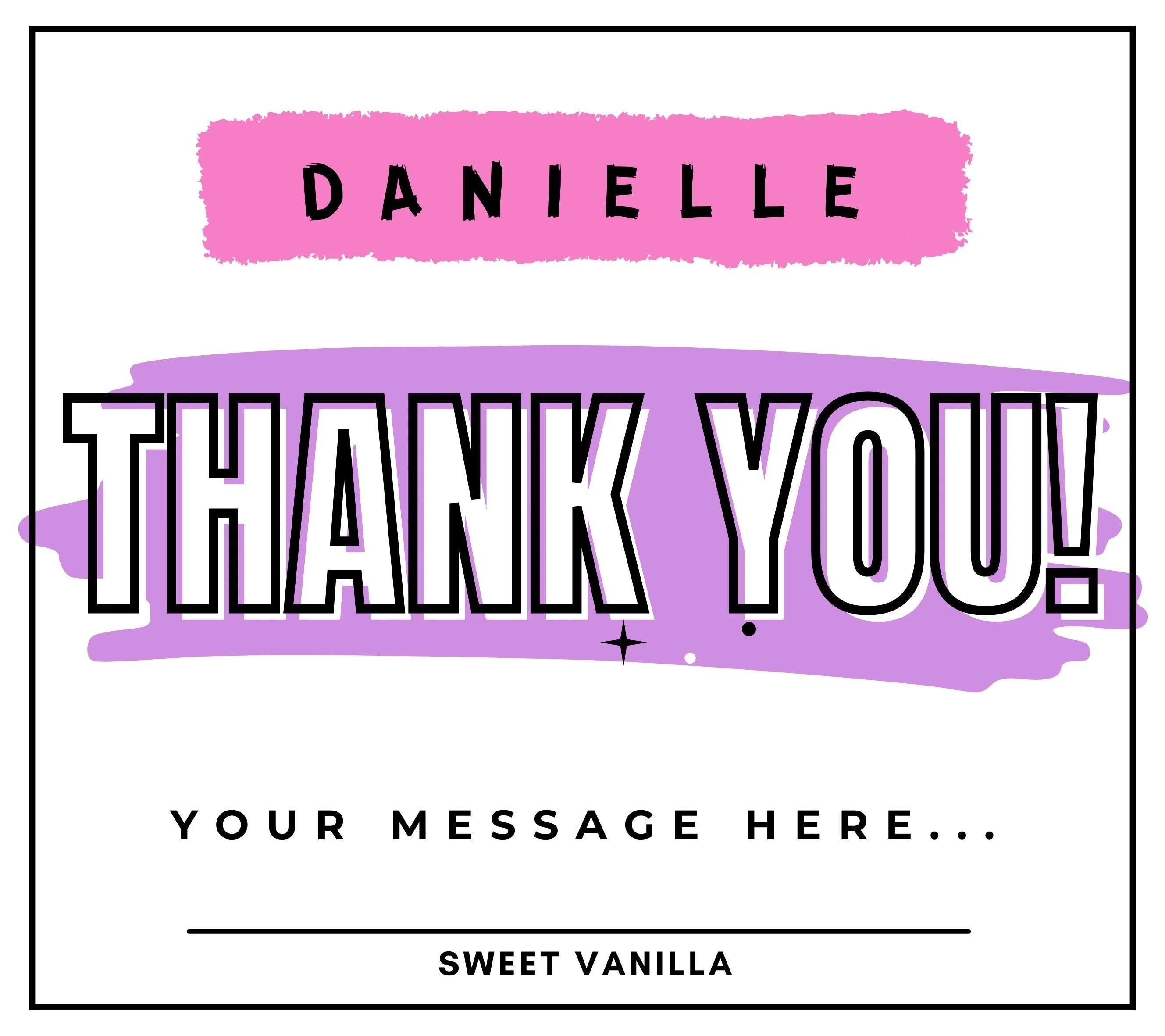 Thank You Personalised Candle for Her | Thank You Gift for Her | Pink Thank You Message Candle | Teacher | Friend | Co-Worker | Family Gift Etsy