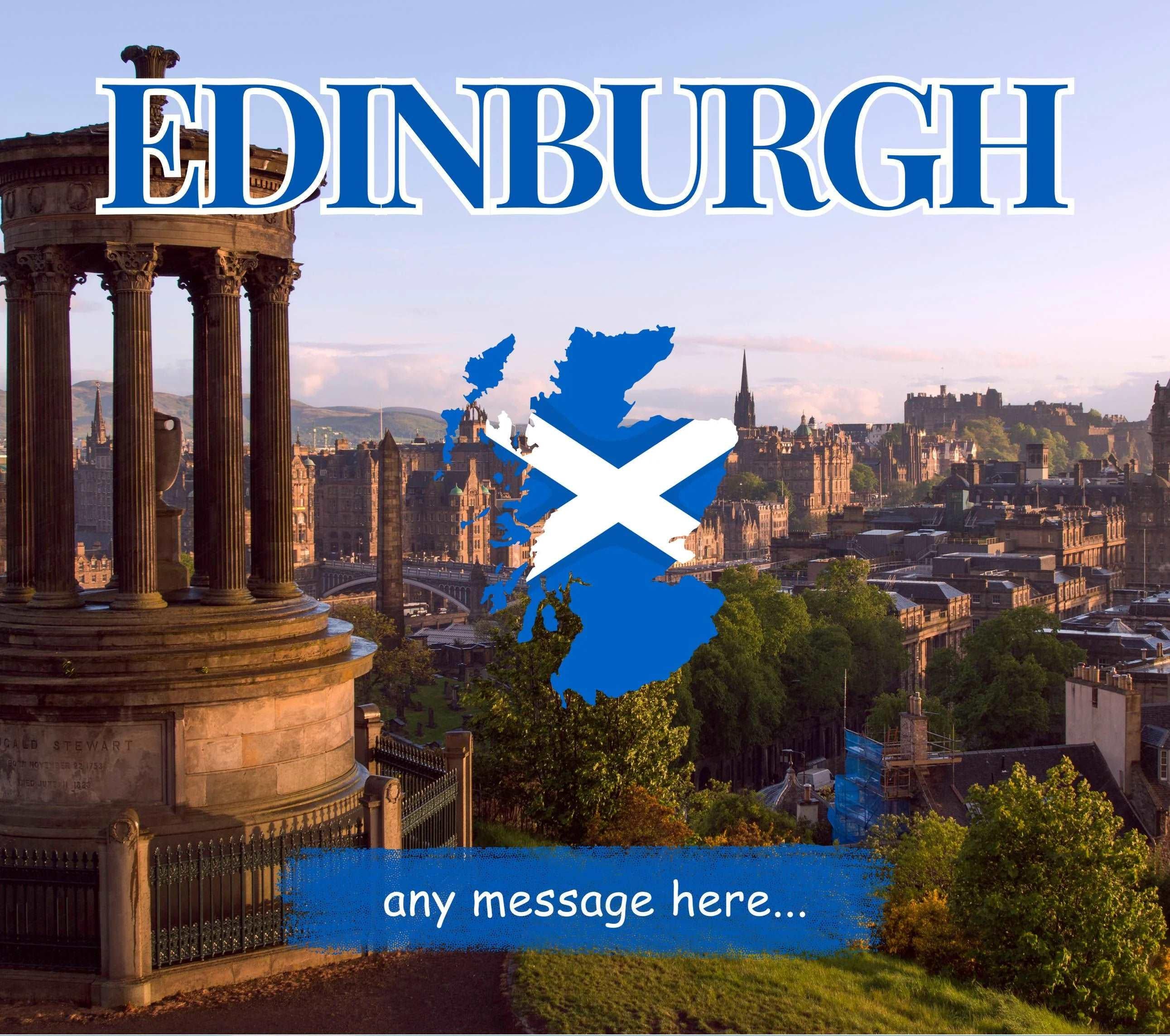 Edinburgh Personalised Candle | Edinburgh City Gift | Edinburgh home Decor | Scotland Message | Scottish Gift | Edinburgh Travel Candle Gift Etsy