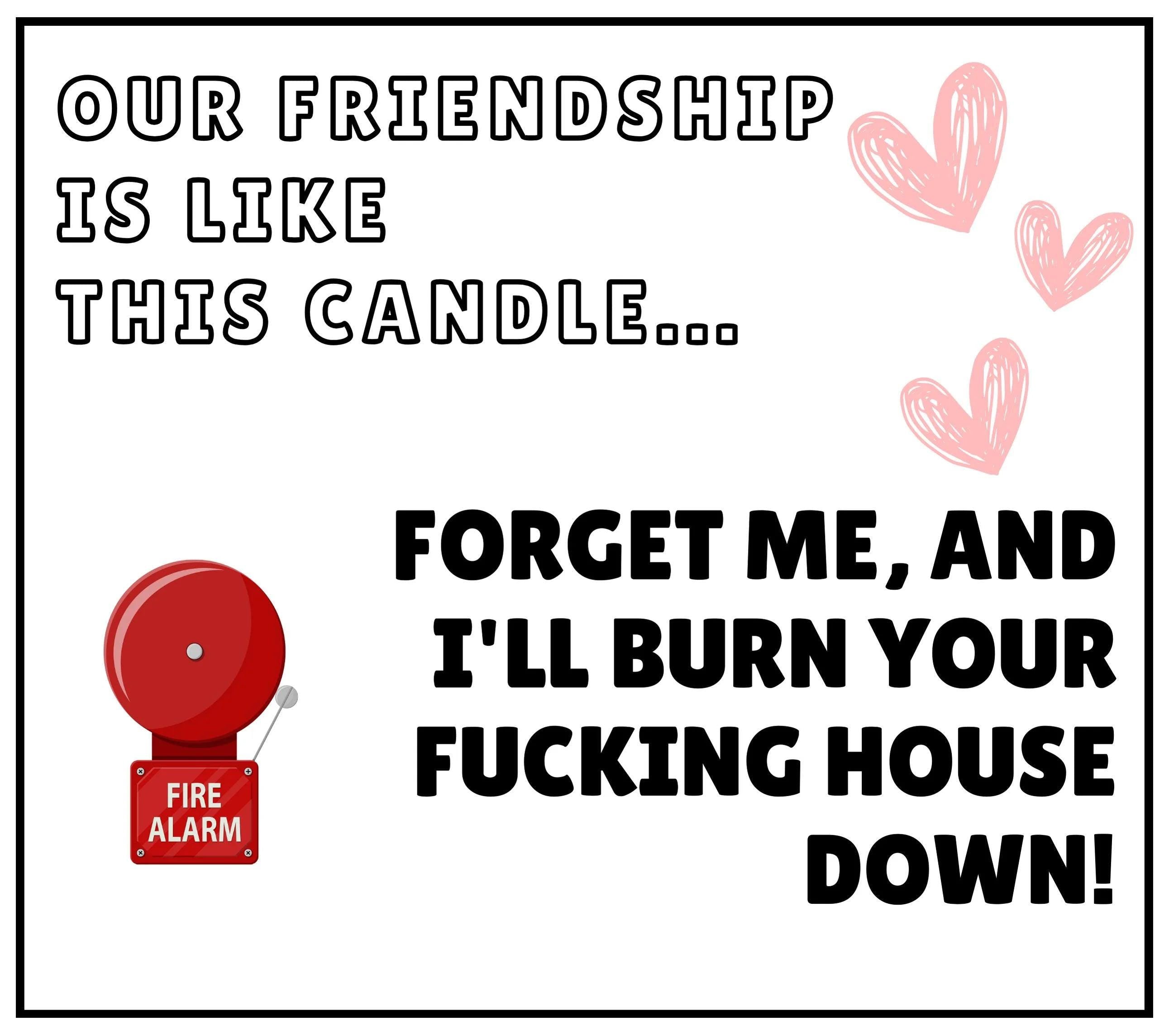 Funny Forget Me Friendship Personalised Candle | Friendship Gift | Funny Friend Gift | Best Friend Funny Candle | Friend Gift for Christmas Etsy