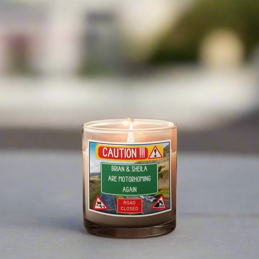 Funny Motorhome Personalised Candle | Campervan Gift | Funny Vanlife Gift | Caravan Funny Gift Idea | Personalised Message Gift | Travel Etsy