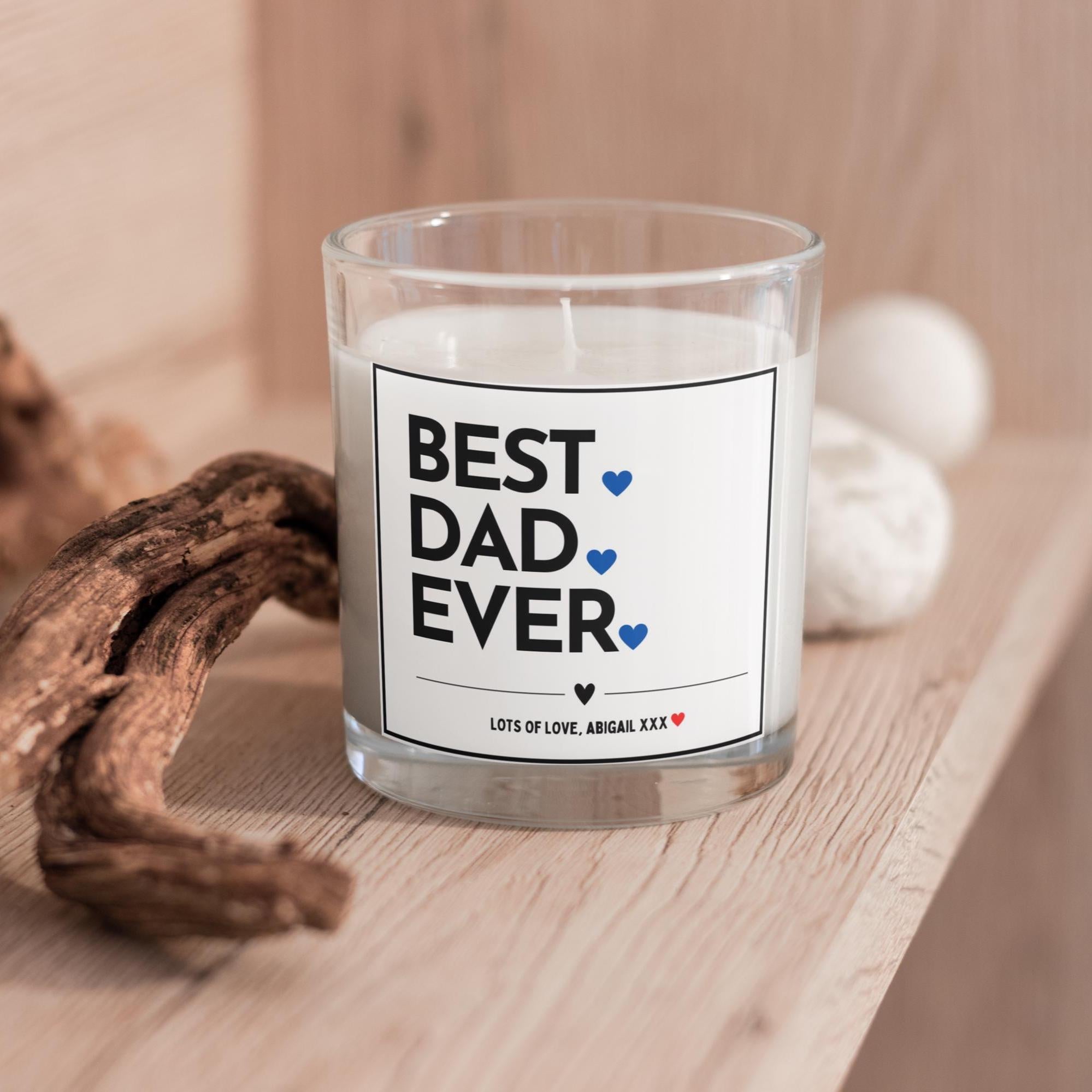 Best Dad Ever Personalised Candle | Best Dad Gift for Dad | Father's Day | Dad Appreciation Candle Gift | Dad Message | Thank You Dad Gift Etsy