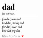 Dad Noun Message Personalised Candle | Dad Appreciation Gifts | Dad Birthday | Thank You Dad Gift | From Son | From Daughter | Any Message Etsy