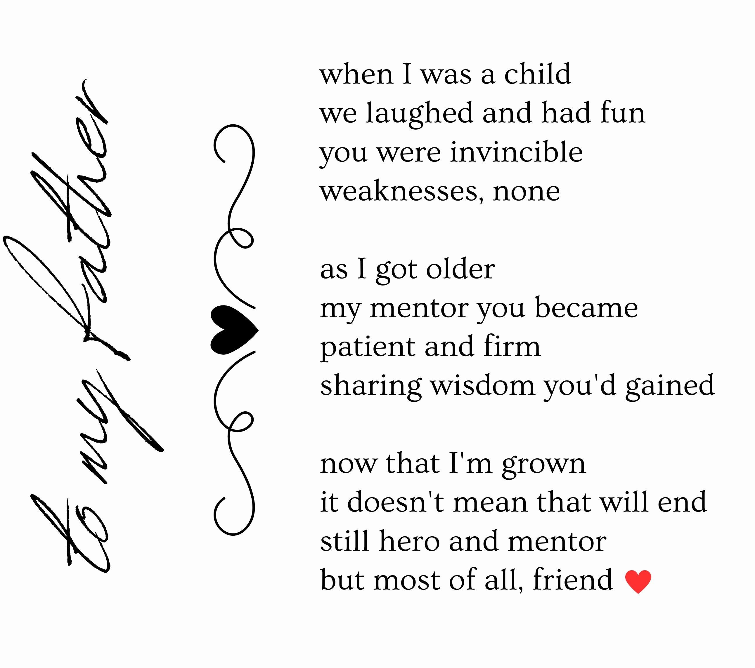 To my Father Message Personalised Candle | Dad Appreciation Gift | Message Poem Gift for Dad | Thank You Dad | Custom Message Gift for Dad Etsy