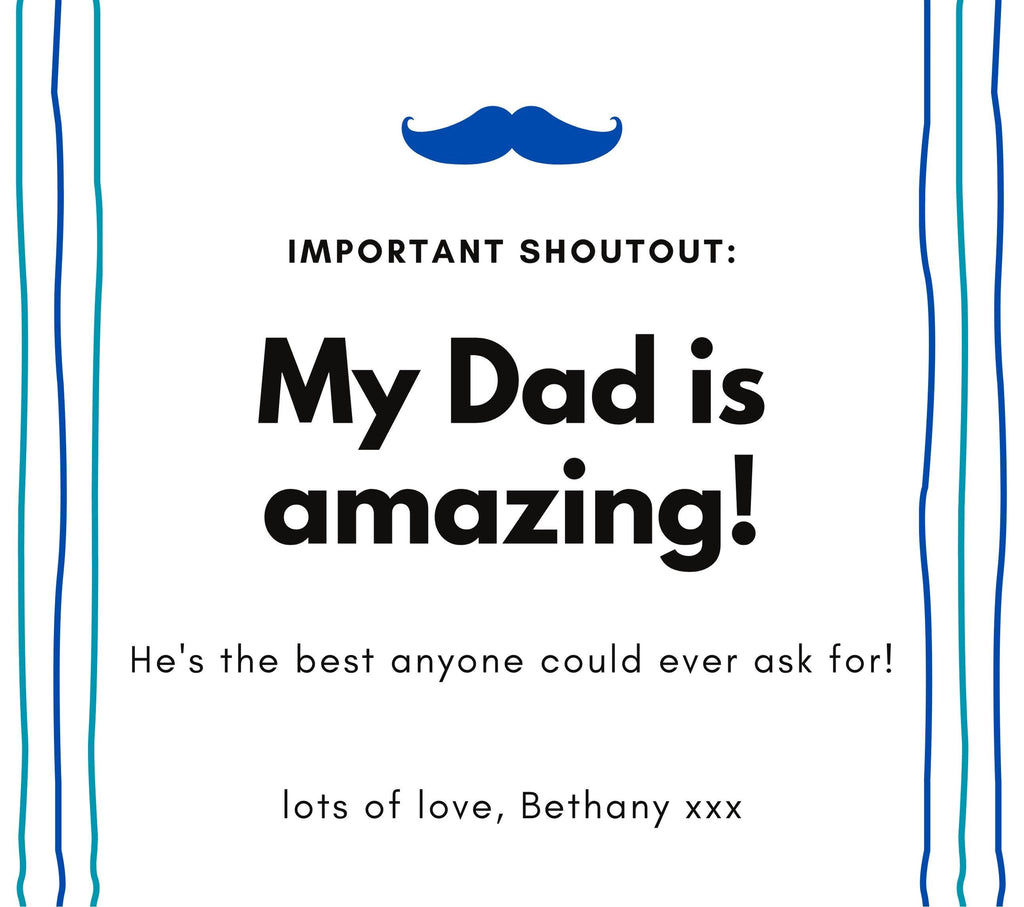 My Dad is Amazing Personalised Candle | Dad Appreciation Gift | Shoutout Dad Message | Dad Birthday | Thank You Dad Personalised Candle Gift Etsy