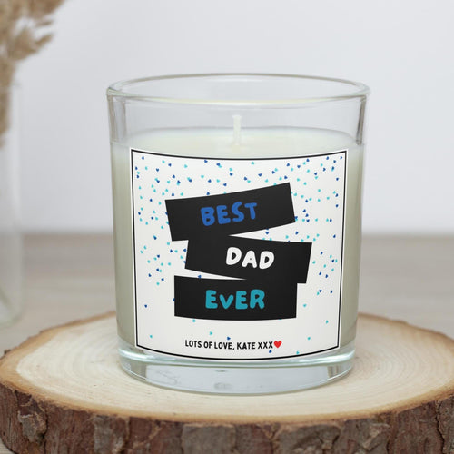 Best Dad Ever Personalised Candle Gift | Best Dad Message Gift | Dad Appreciation Gift | Father's Day | Dad Birthday Candle | Thank You Dad Etsy