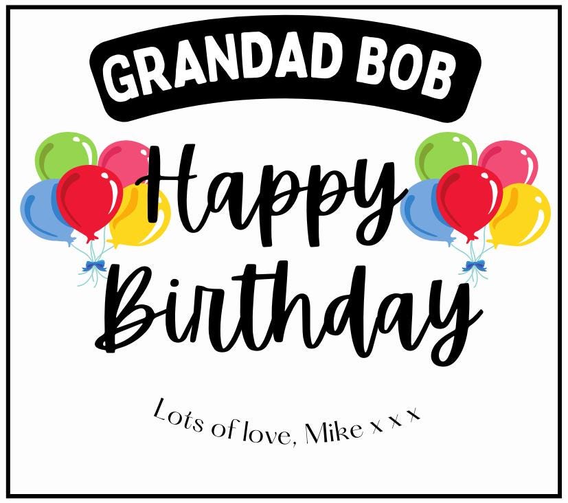 Happy Birthday Grandad Personalised Candle Gift | Grandad Name Message Birthday Gift | Birthday Gift from Grandkids | Grandad Birthday Gift Etsy