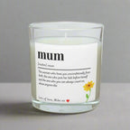 Mum Noun Personalised Candle | Mum Message Candle Gift | Gifts for Mums Birthday | Christmas | Thoughtful Gifts for Mum | Mum Noun Message Etsy