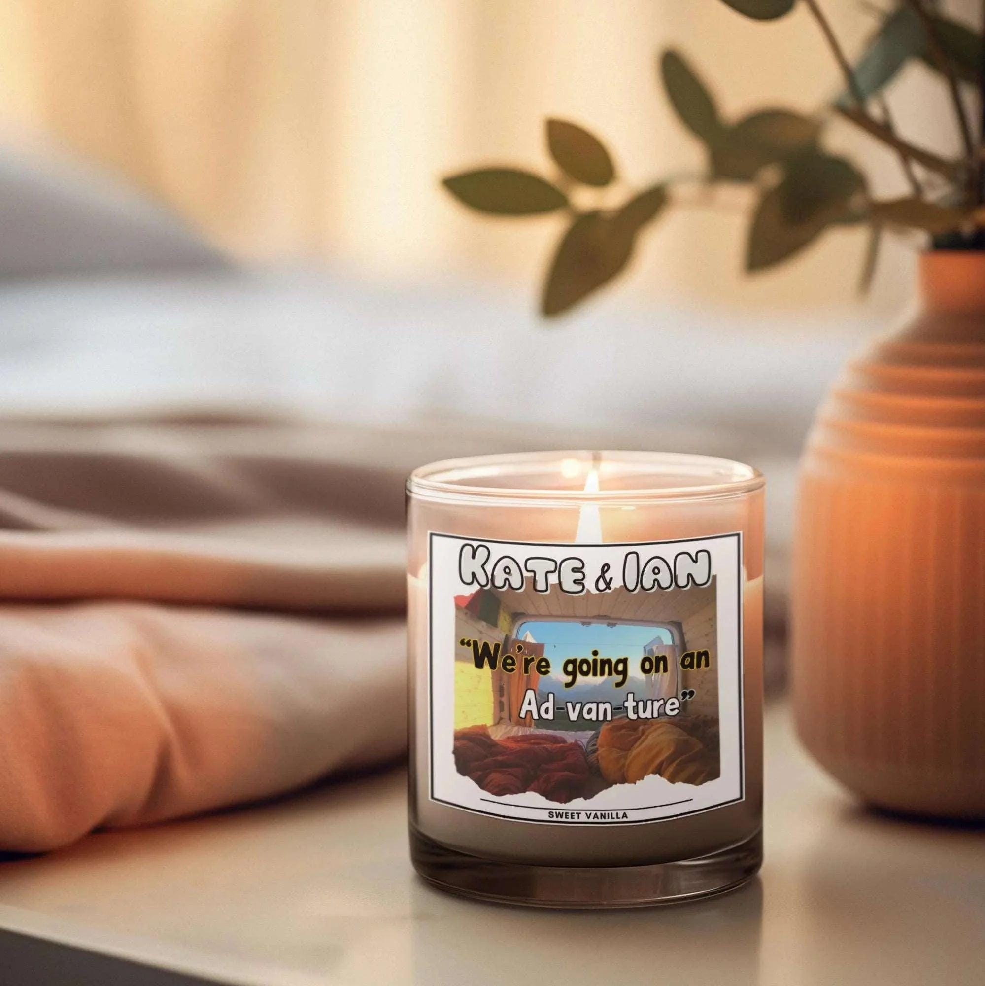 Advanture Personalised Candle | Vanlife Candle | Travel Gift | Motorhome Adventure | Campervan Road Trip | Personalised Message Candle Gift Etsy