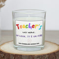 Teacher's Last Nerve Funny Personalised Candle | Funny Gift for Teacher | Funny Teacher Gift | Gift for Teacher | Best Teacher Gift Candle Etsy