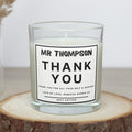 Thank You Teacher Personalised Candle | Gifts for Teacher | thank You Teacher | Best Teacher gift | Personalised Teacher Gift | End Of Term Etsy