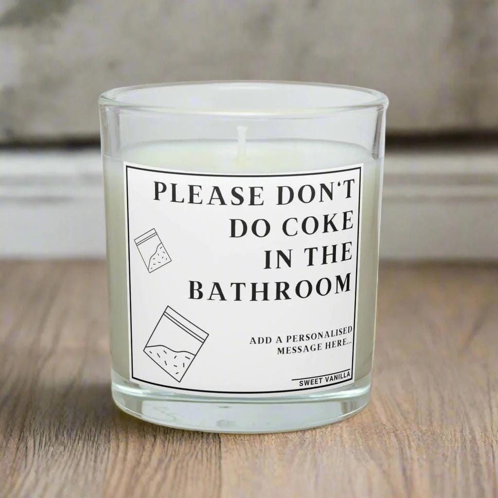 Funny Novelty Cocaine Personalised Candle | Funny House Party | Novelty Drugs Humour | Party Decoration | Joke Party Gift | Funny Cocaine Etsy