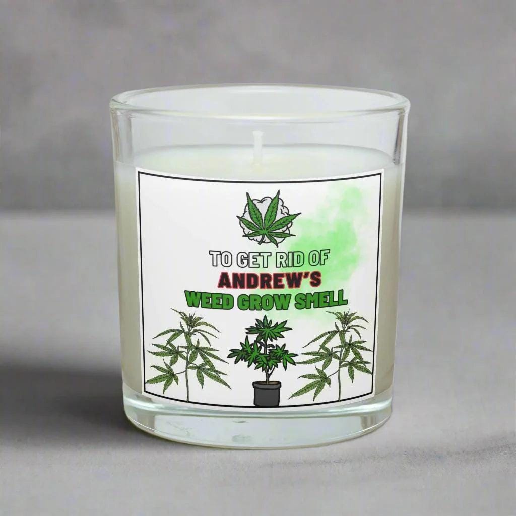 Weed Grow Personalised Candle | Stoner Gift | Funny Cannabis Farm Gift | Funny Gifts for Weed Smokers | Boyfriend | Brother | Cultivation Etsy