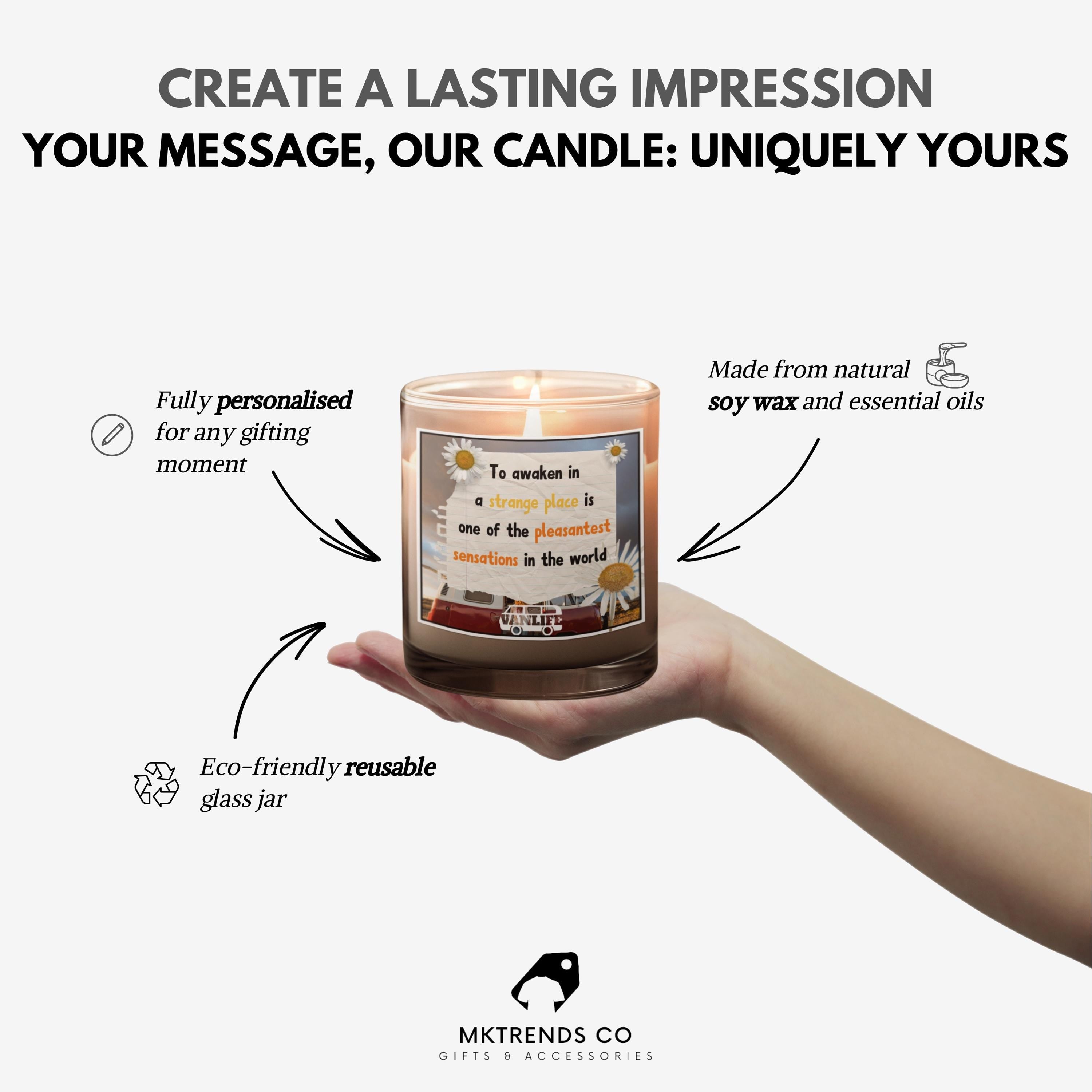 Motorhome Quote Personalised Candle | Vanlife Decor | Campervan Accessories | Caravan Quote | Travel | Road Trip Gift | Vanlife Message Gift Etsy