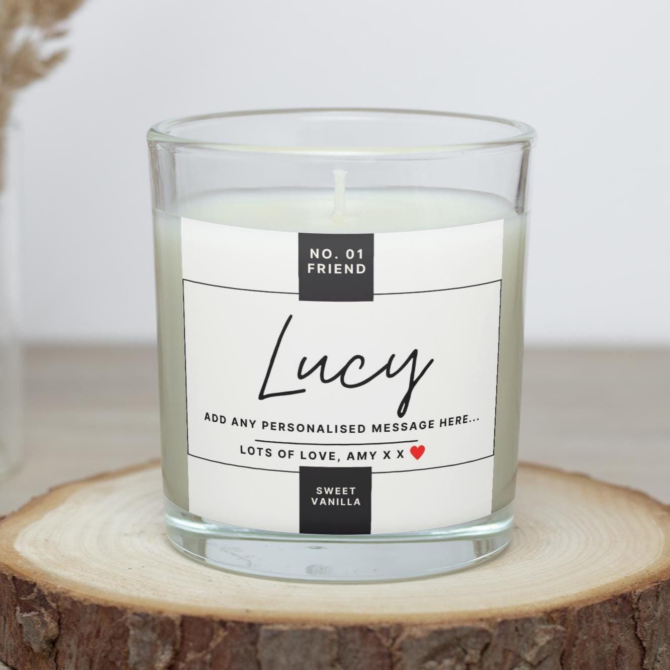 Friend Personalised Candle Gift | Number 1 Friend Gift | Best Friend Candle | Thank You Friend | Friend Birthday Message | Friend Name Gift Etsy
