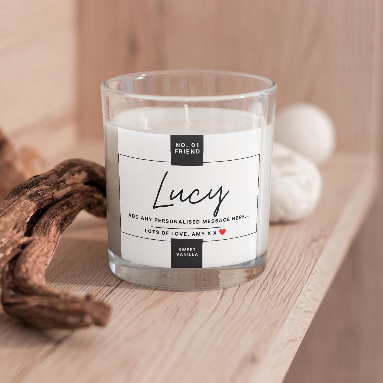 Friend Personalised Candle Gift | Number 1 Friend Gift | Best Friend Candle | Thank You Friend | Friend Birthday Message | Friend Name Gift Etsy