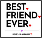 Best Friend Ever Hearts Personalised Candle Gift | Best Friend Gift | Thank You Best Friend | Best Gift for Friends Birthday | Friend Candle Etsy