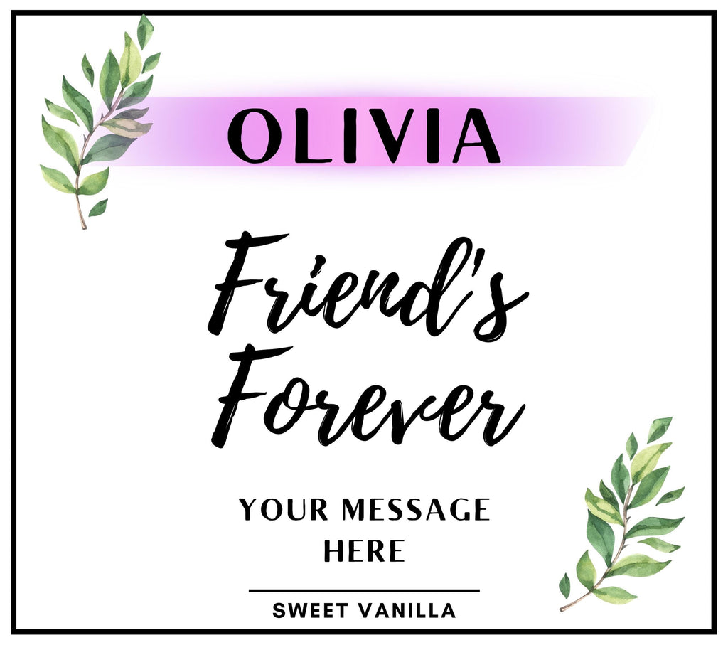 Friends Forever Personalised Candle Gift | Friendship Candle | Meaningful Gift for Friend | Forever Gift | Best Friend Gift | Name Message Etsy