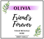 Friends Forever Personalised Candle Gift | Friendship Candle | Meaningful Gift for Friend | Forever Gift | Best Friend Gift | Name Message Etsy