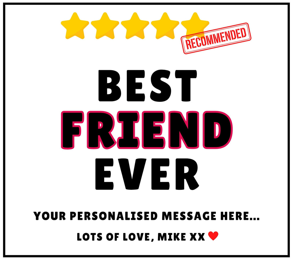Best Friend Ever 5 Stars Personalised Candle | Funny Friendship Gift | BFF Gift | Novelty Friend Candle | Friend Message Appreciation Gift Etsy