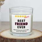 Best Friend Ever 5 Stars Personalised Candle | Funny Friendship Gift | BFF Gift | Novelty Friend Candle | Friend Message Appreciation Gift Etsy