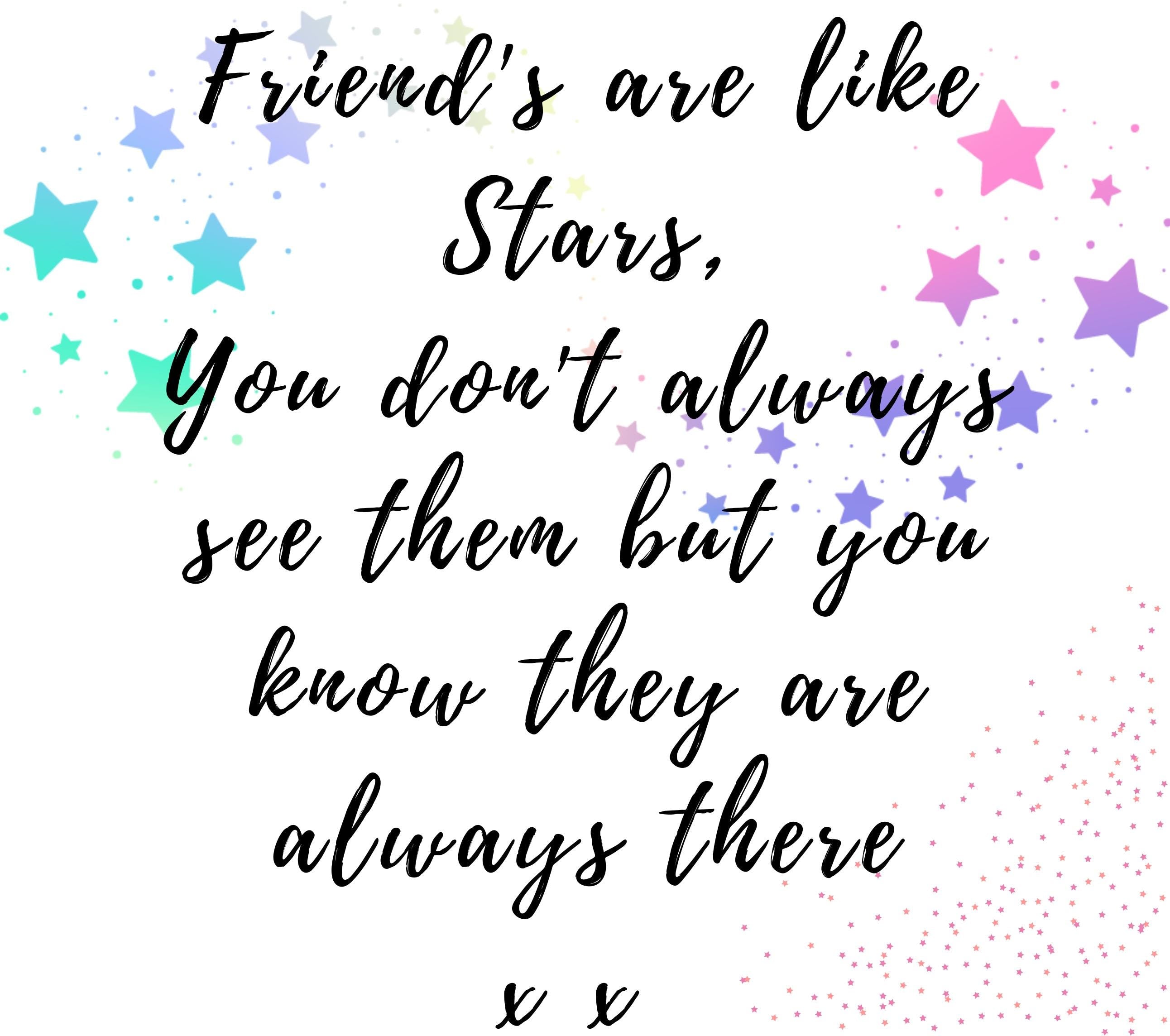 Friends are Like Stars Personalised Candle Gift | Meaningful Friendship Gift | Sentimental Gift for Friend | Best Friend Message Candle Gift Etsy